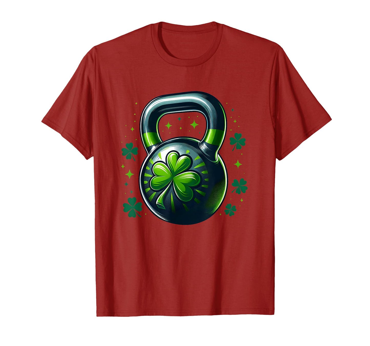 Kettlebell Shamrock St Patricks Day Gym Workout Fitness T-Shirt