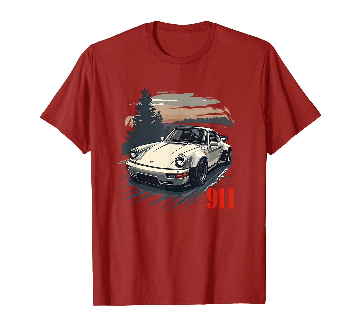 911 Retro Auto Classic GT 964 Race Cars GT3 RS 997 T-Shirt - Unisex Adults & Kids - Black - Small - Short Sleeve - Cotton Polyester Blend - Car-Themed Cartoon - T-Shirt