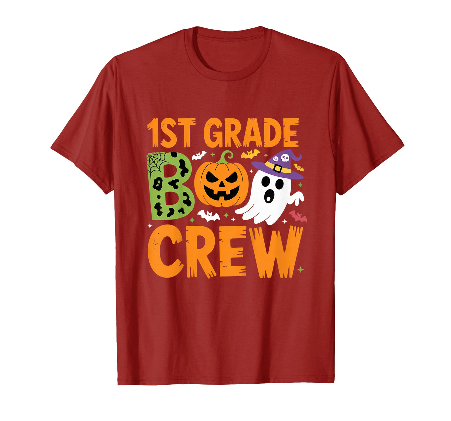 1st Grade Boo Crew Halloween Classroom Outfit Kids Teachers T-Shirt