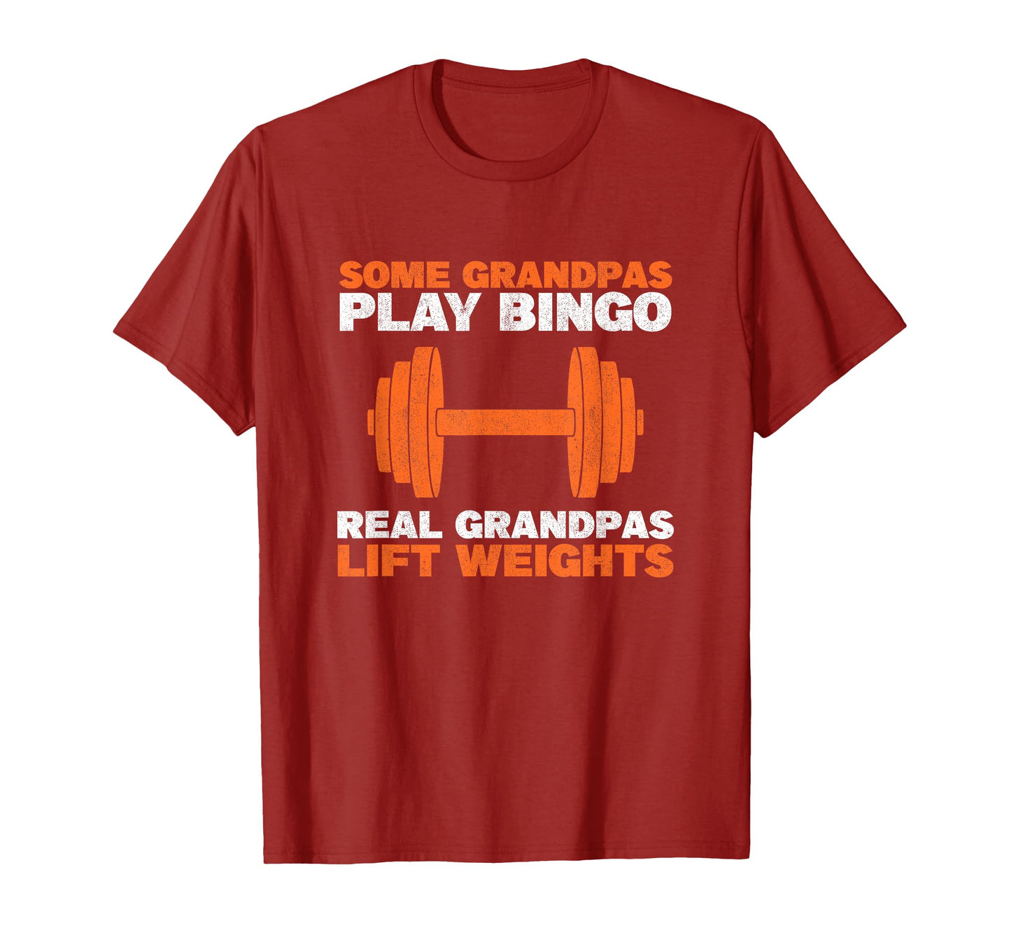 Grandpa Lift Weights Bodybuilding Grandfather Weightlifting T-Shirt