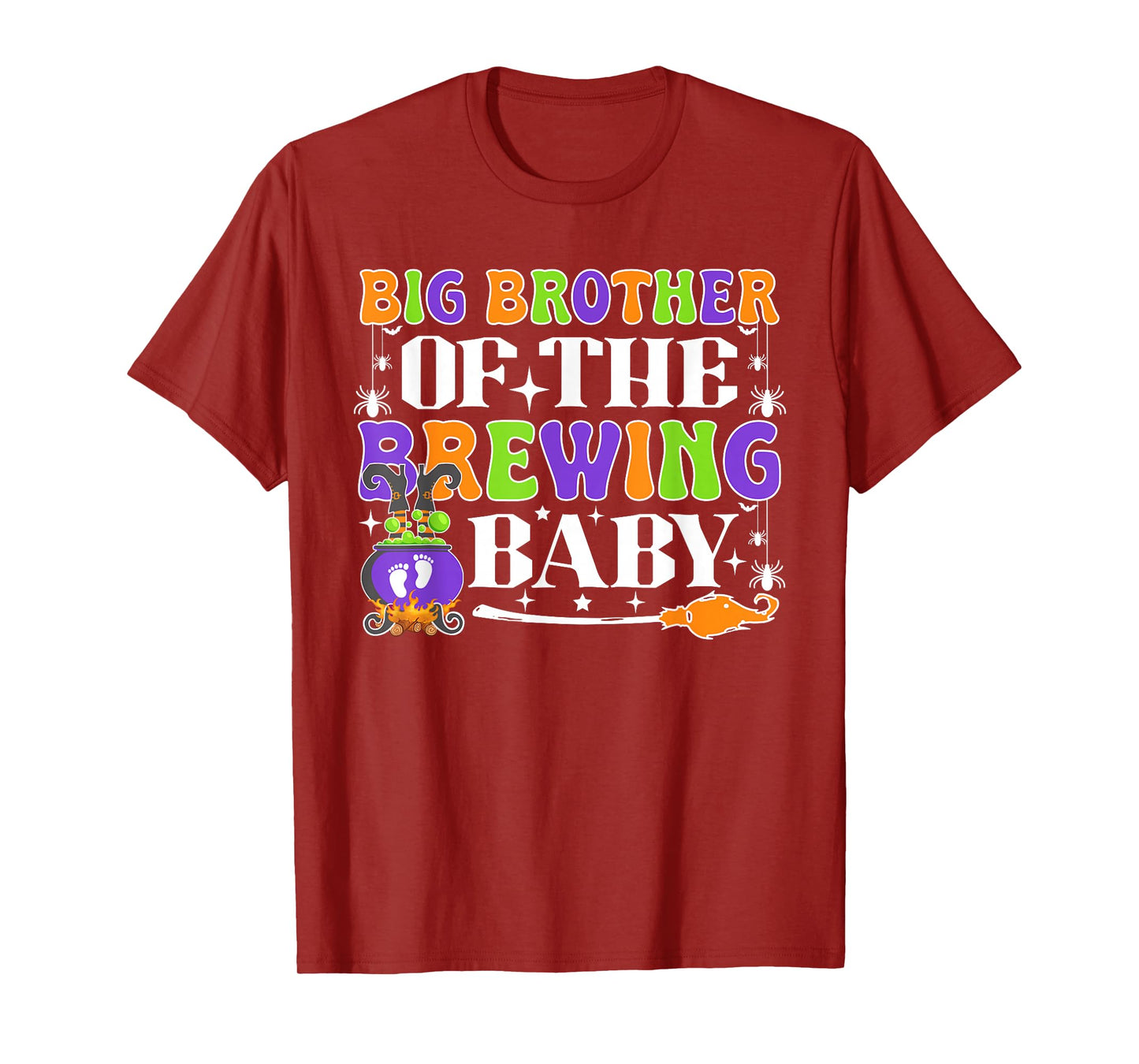 Big Brother of The Brewing Baby Halloween Witch Baby Shower T-Shirt