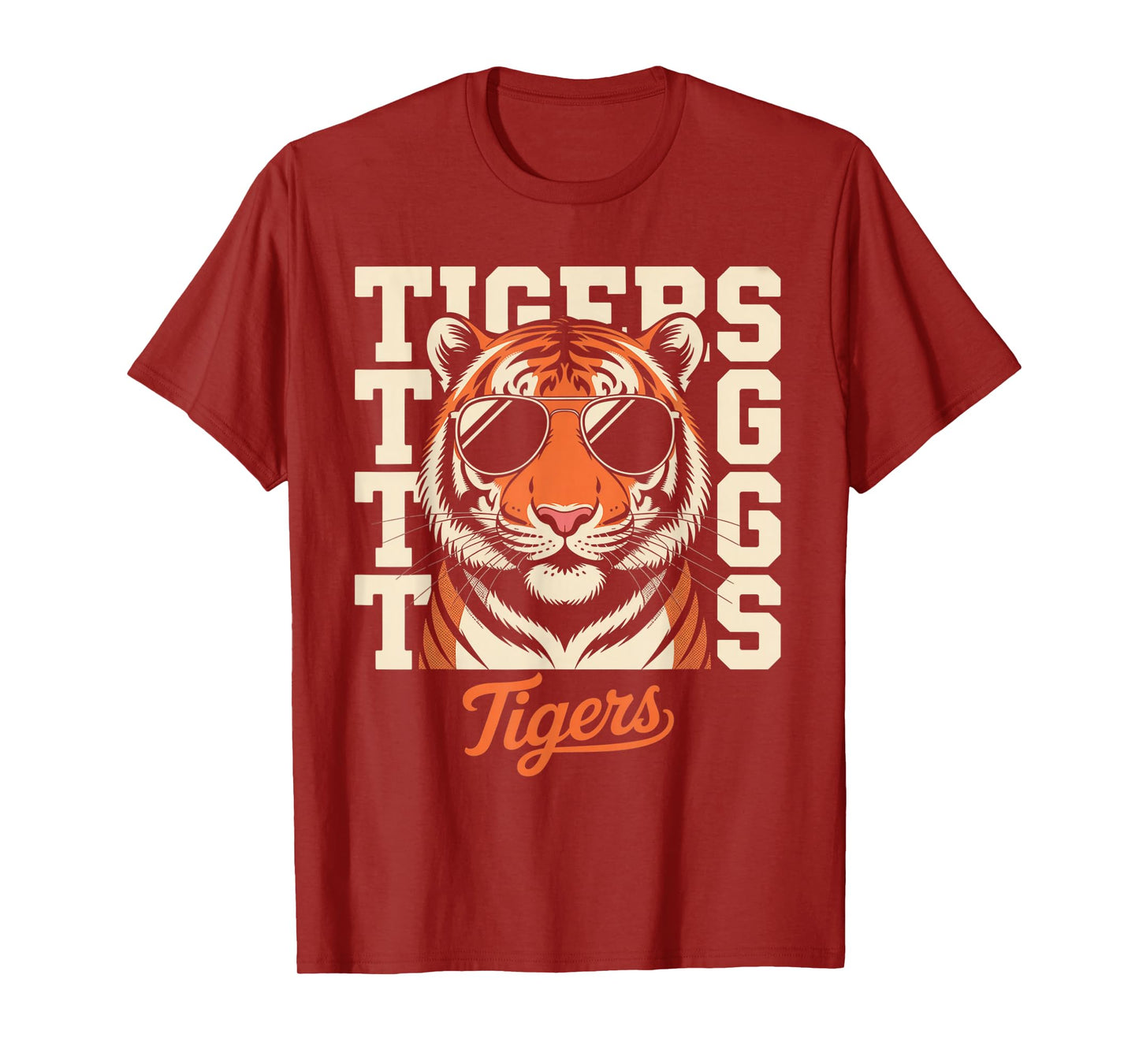 Vintage Tigers Inspirational Athletic Name Design Halloween T-Shirt