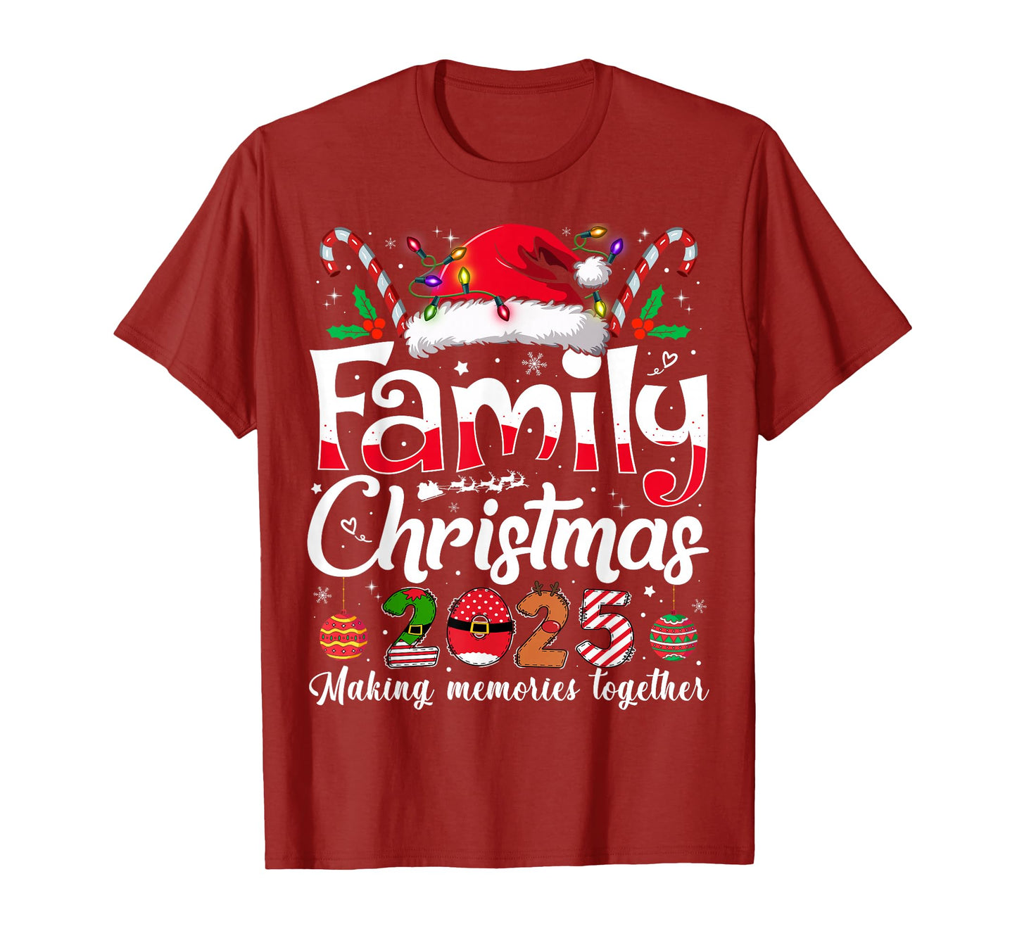 Family Christmas 2025 Matching Outfit Xmas Squad Santa T-Shirt