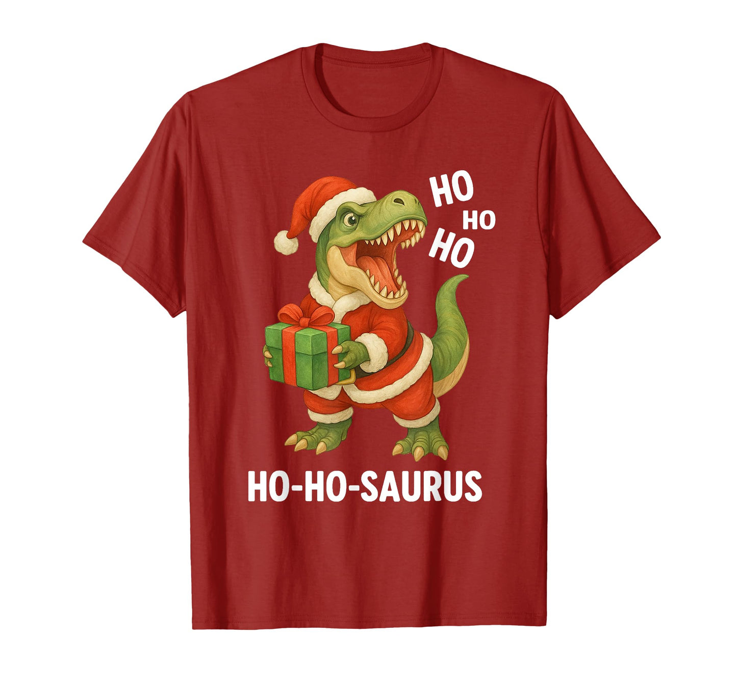 Santa Rex Kid Christmas Dinosaur T-Rex for Boys Ho-Ho-Saurus T-Shirt