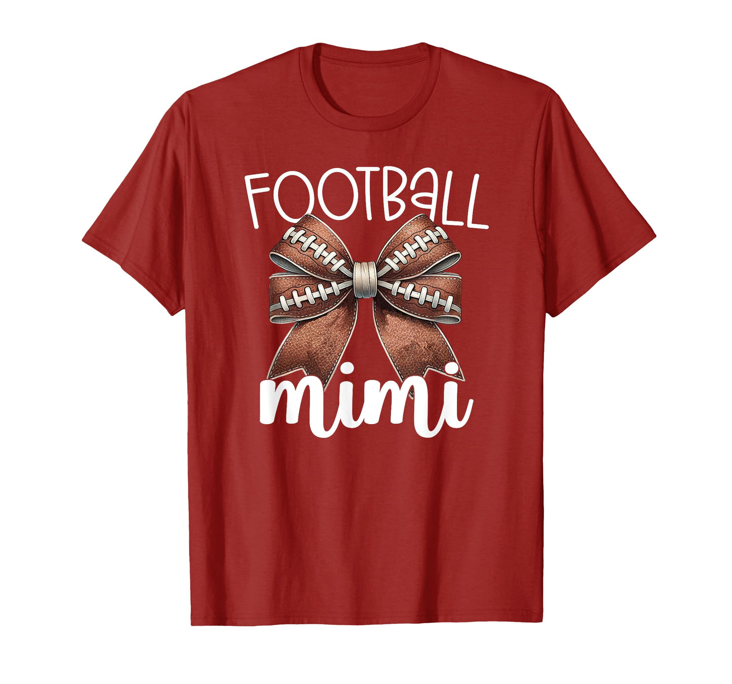 Football Mimi - Football Coquette Bow - Grandma Game Day T-Shirt