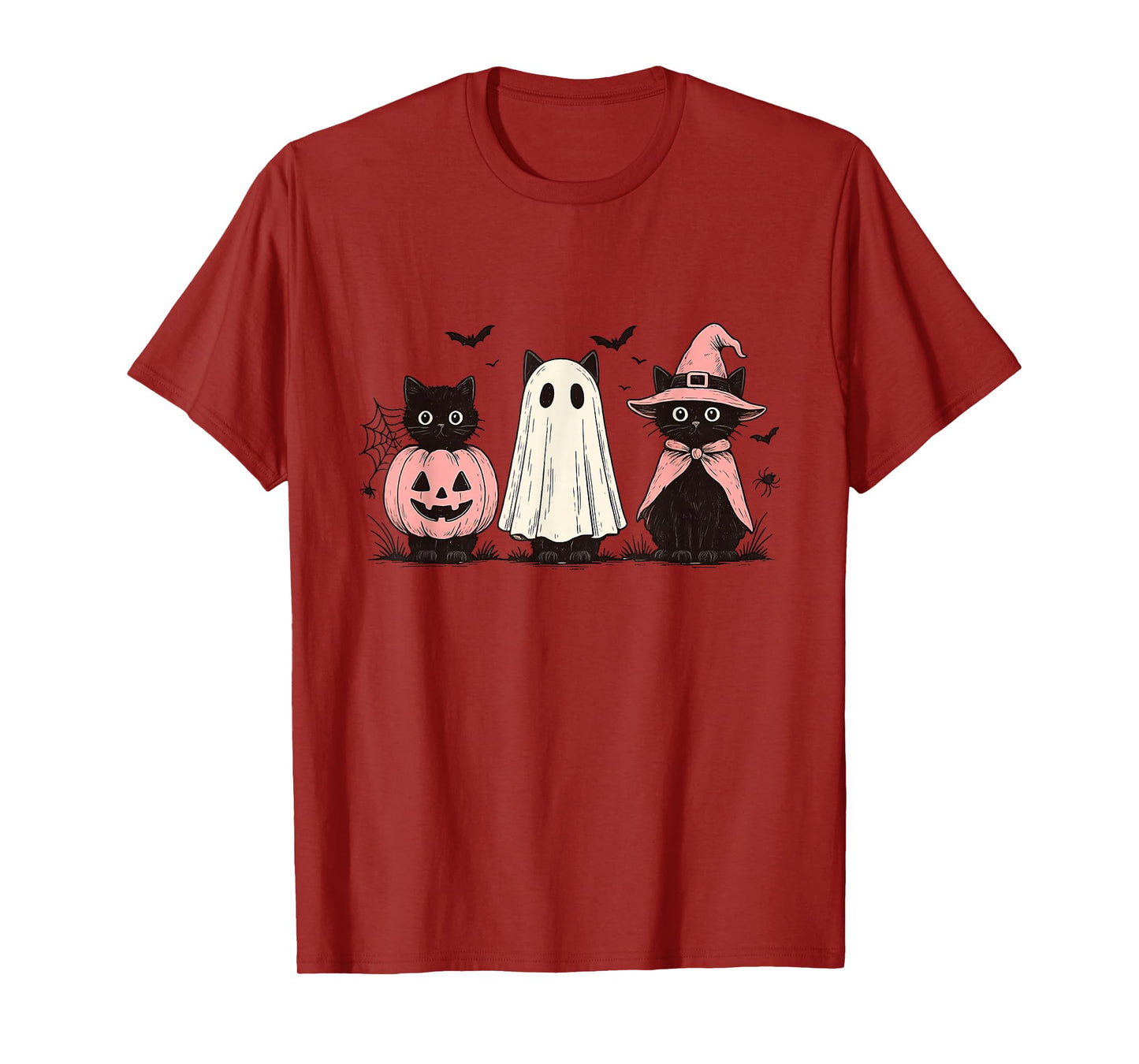 Boo Ghost Black Cat Halloween Cat Spooky Kitty Cat Lover T-Shirt