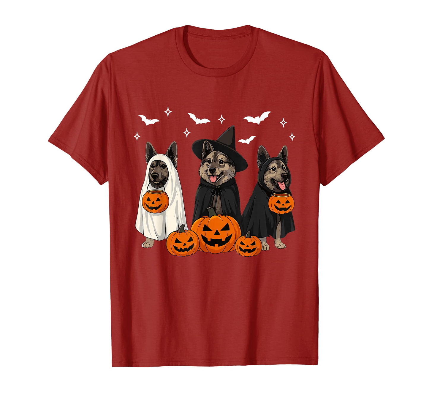 Fall Norwegian Elkhound Halloween Norwegian Elkhound Dog Mom T-Shirt