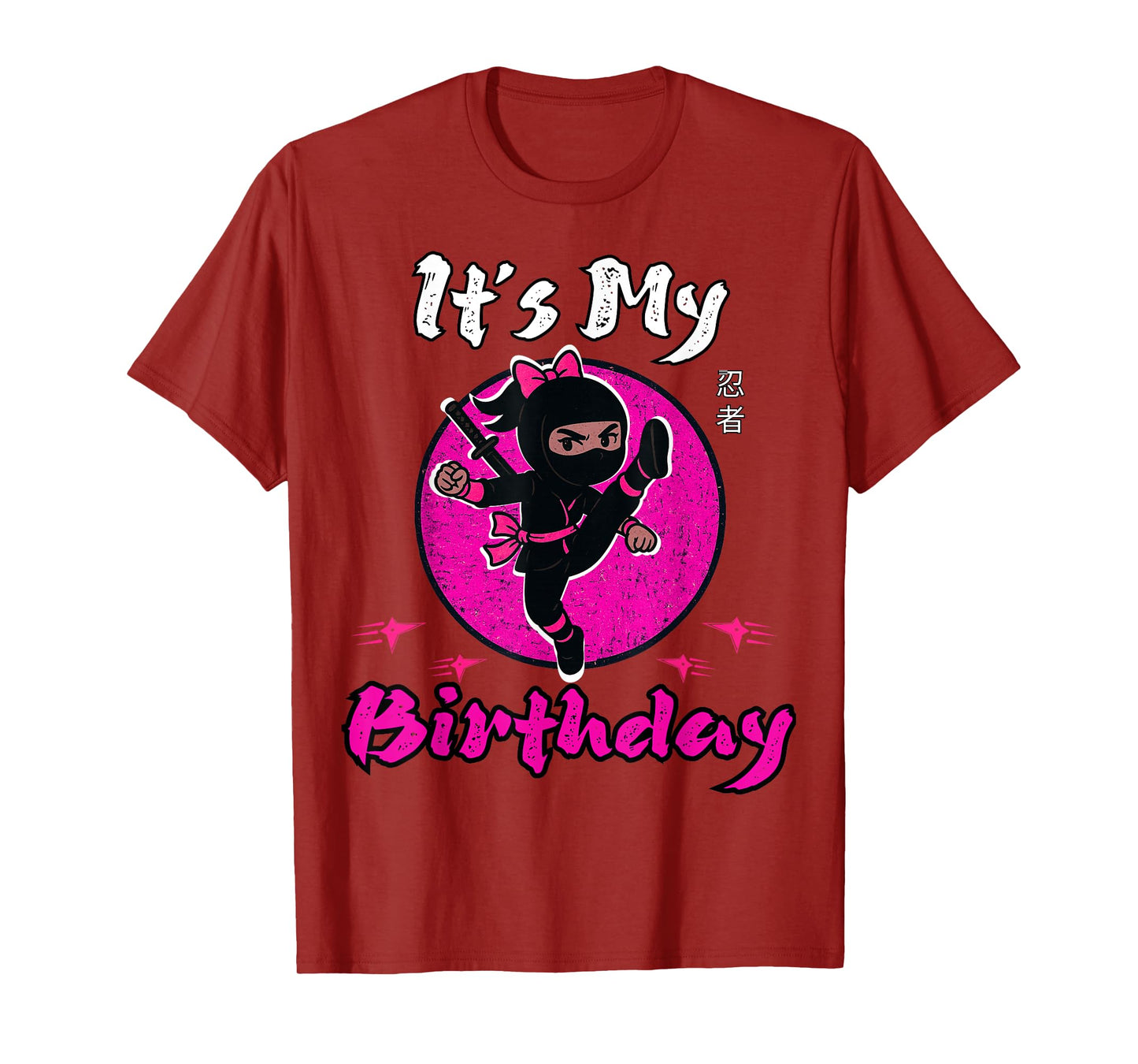 It's My Birthday Ninja for Girl Funny Girl Ninja Birthday T-Shirt