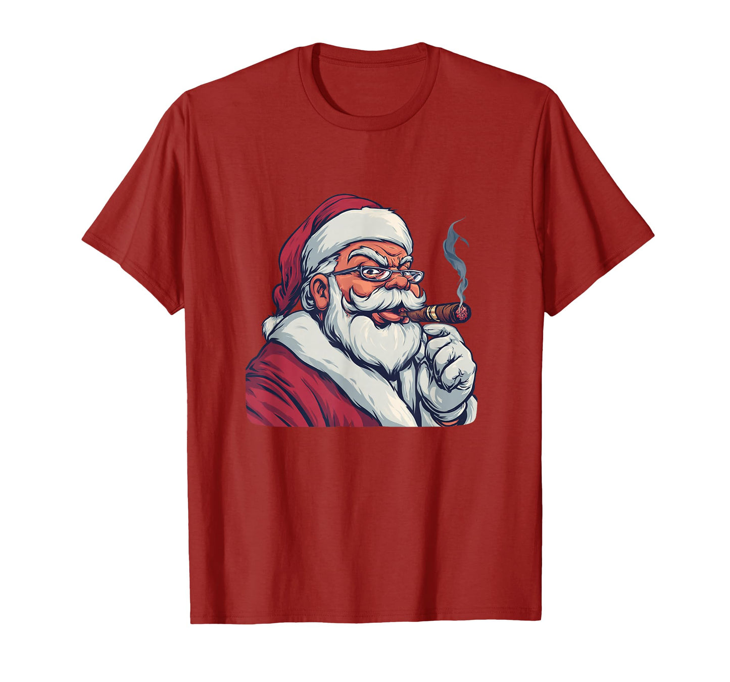 Funny Christmas Cigar with This Santa Claus Costume T-Shirt