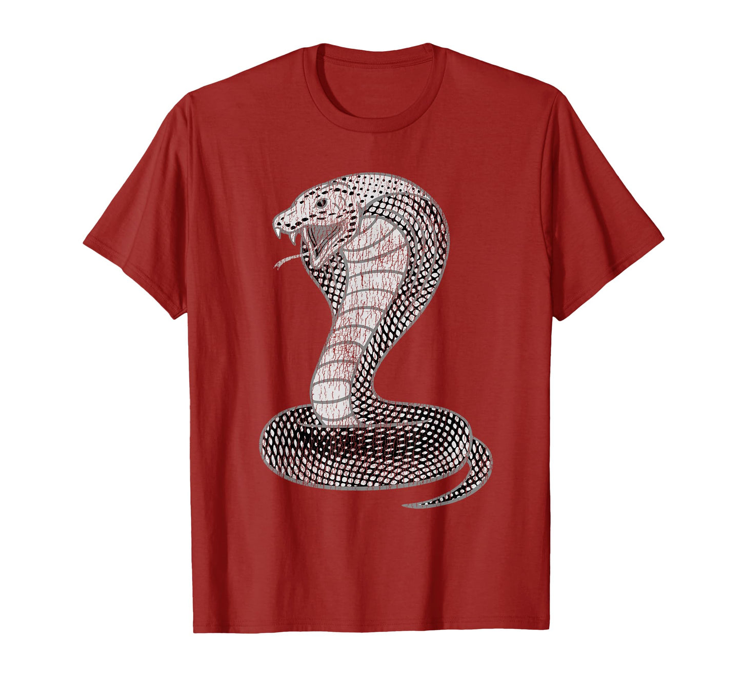 Vintage Distressed King Cobra Power Snake Muscle Car Karate T-Shirt