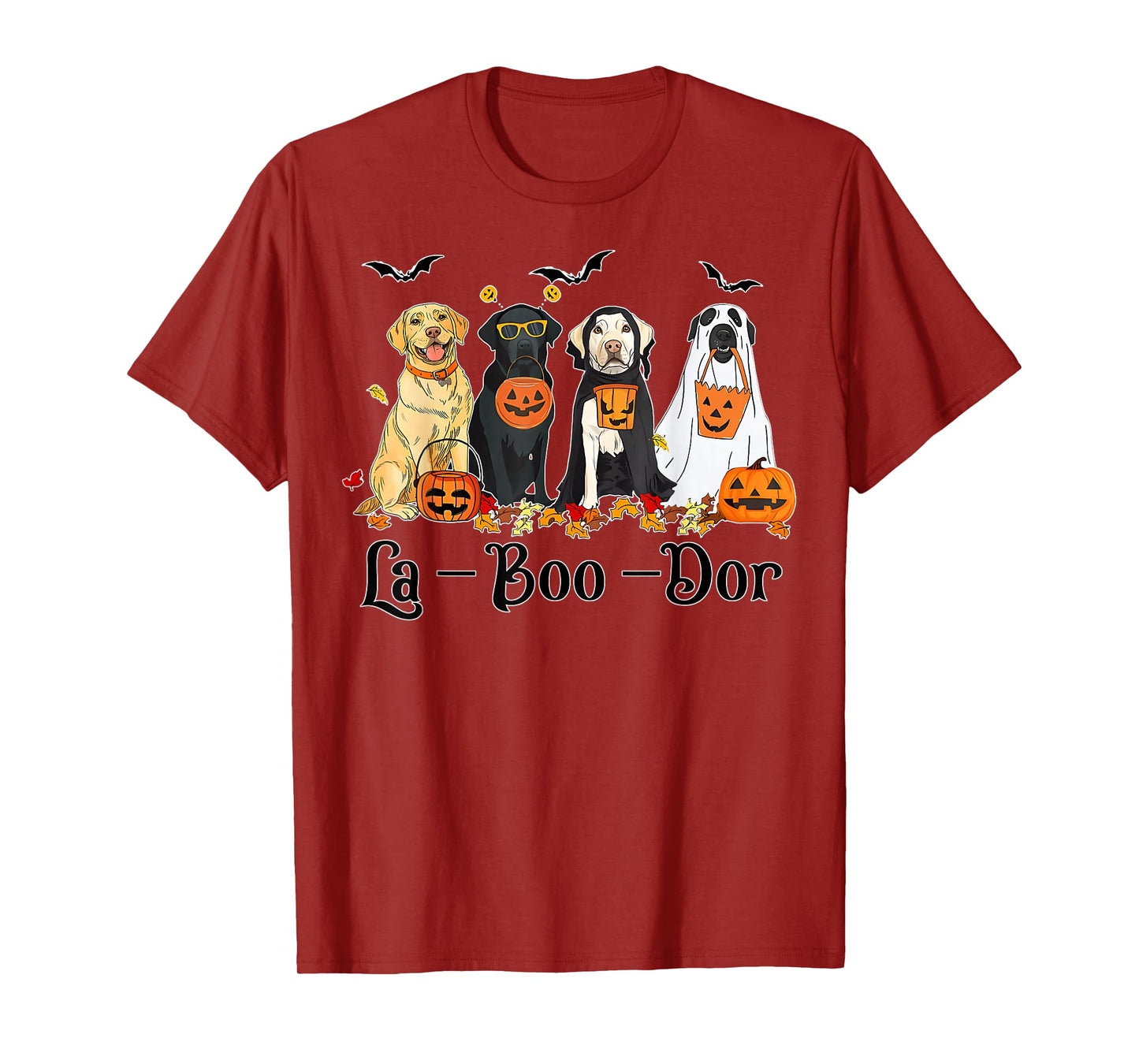 Labrador Retriever Dogs Ghost Witch Mummy Halloween Pumpkins T-Shirt