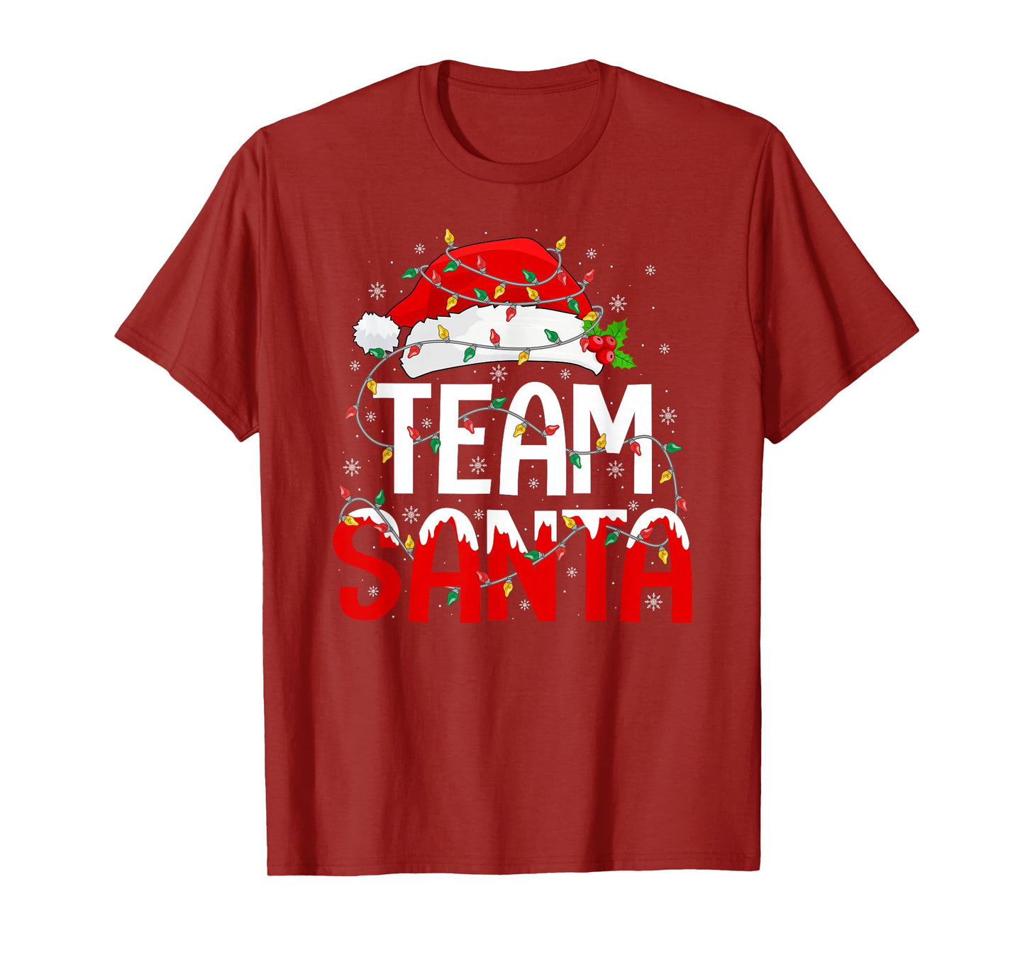 Team Santa Christmas Pajamas Matching Family Squad Xmas T-Shirt