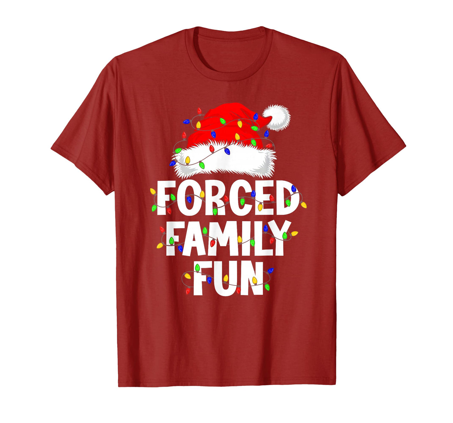 Forced Family Fun Matching Christmas Xmas Pajamas Men Women T-Shirt