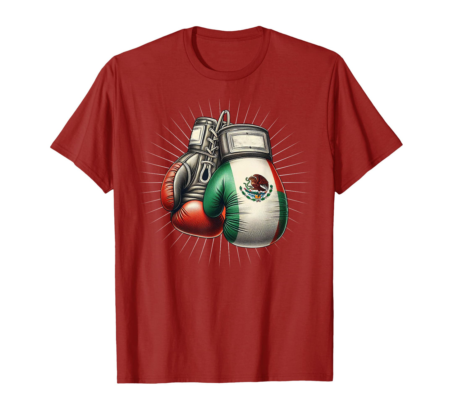 Mexican Vintage Style Boxing flag Mexico Boxing gloves Great T-Shirt