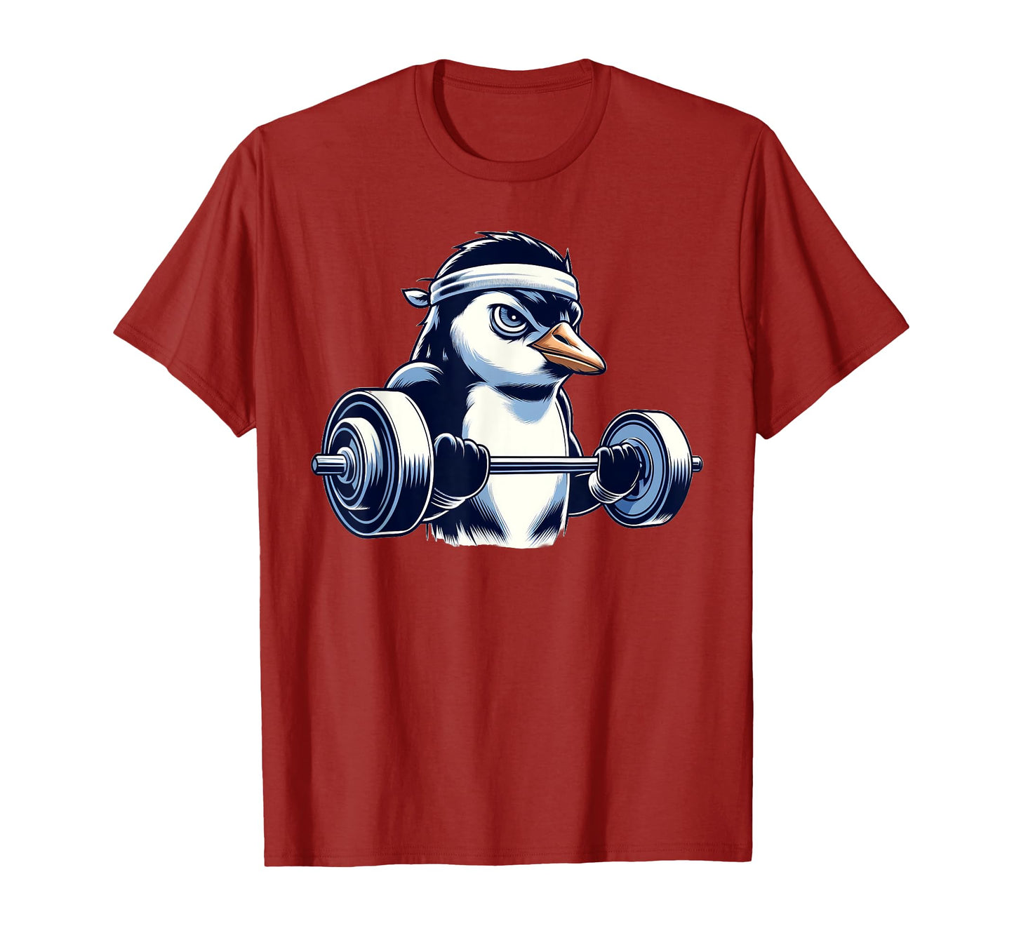 Penguin Powerlifting Weightlifting Gym Workout T-Shirt