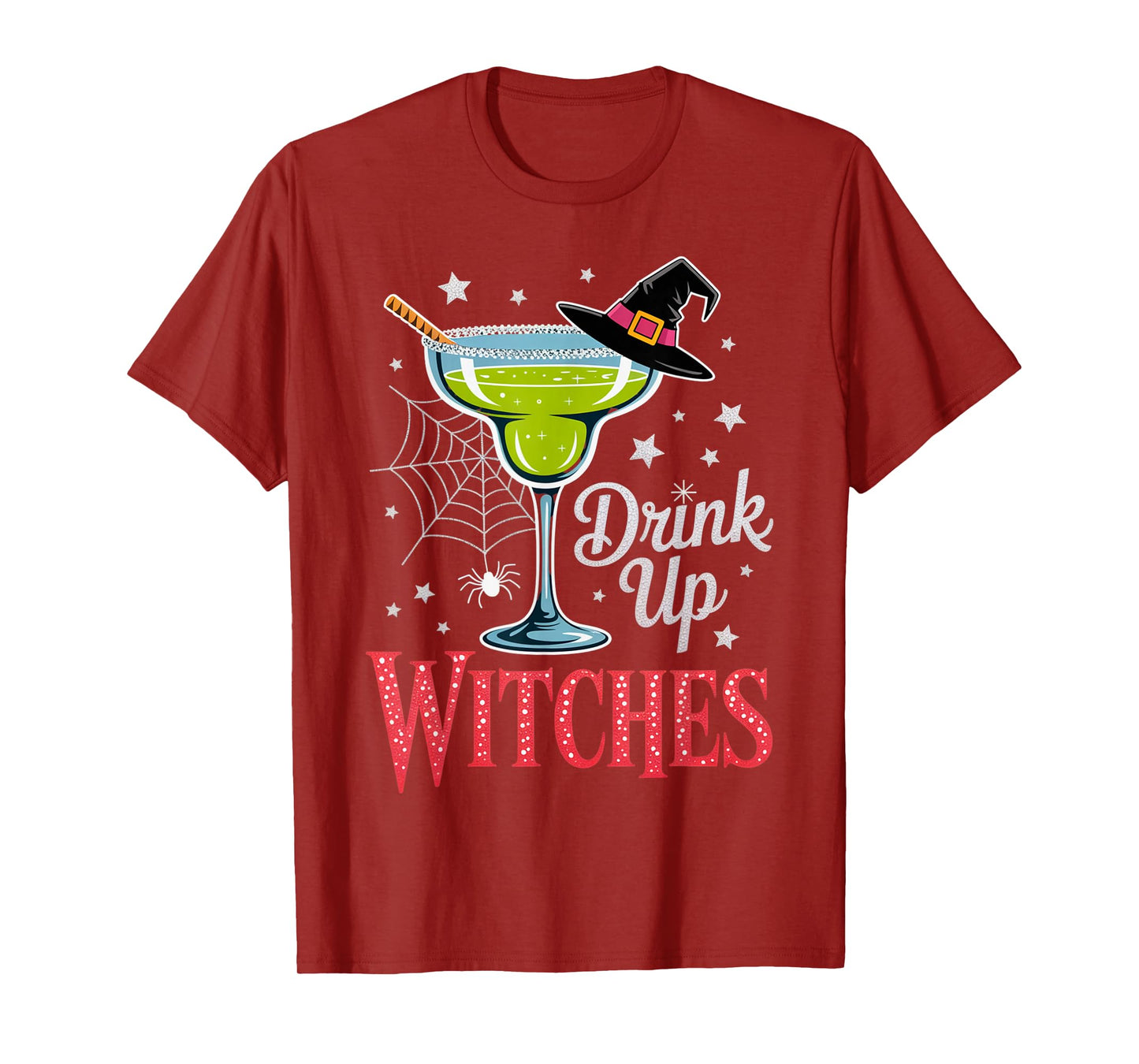 Drink Up Witches Tequila Glass Funny Halloween Outfit T-Shirt