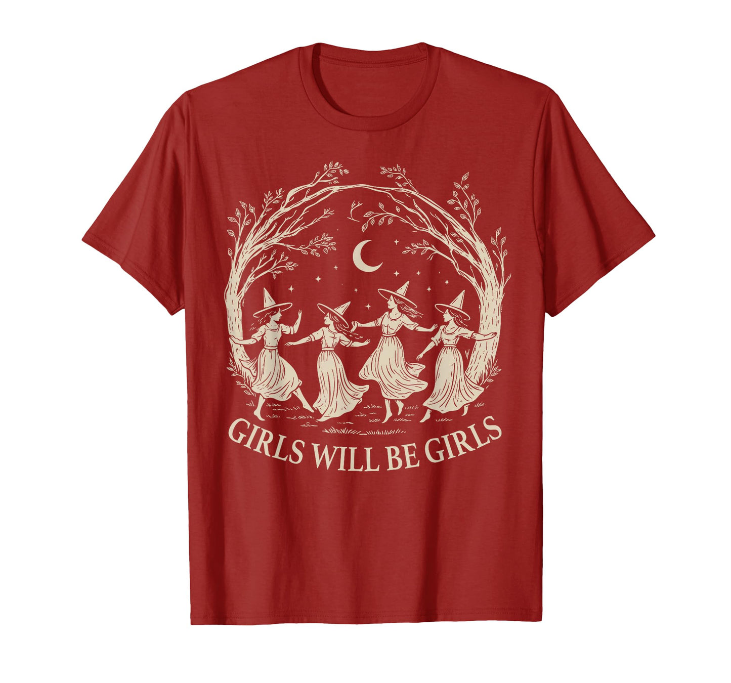 Halloween Spooky Witch Girl Will Be Girls Feminist Women T-Shirt