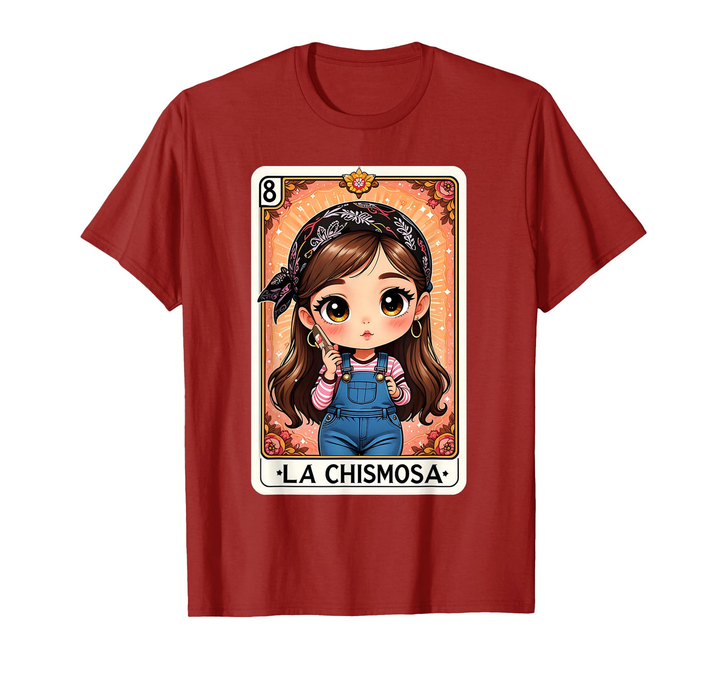 Woman La Chismosa Fiesta Vintage Card Funny Mexican Lottery T-Shirt