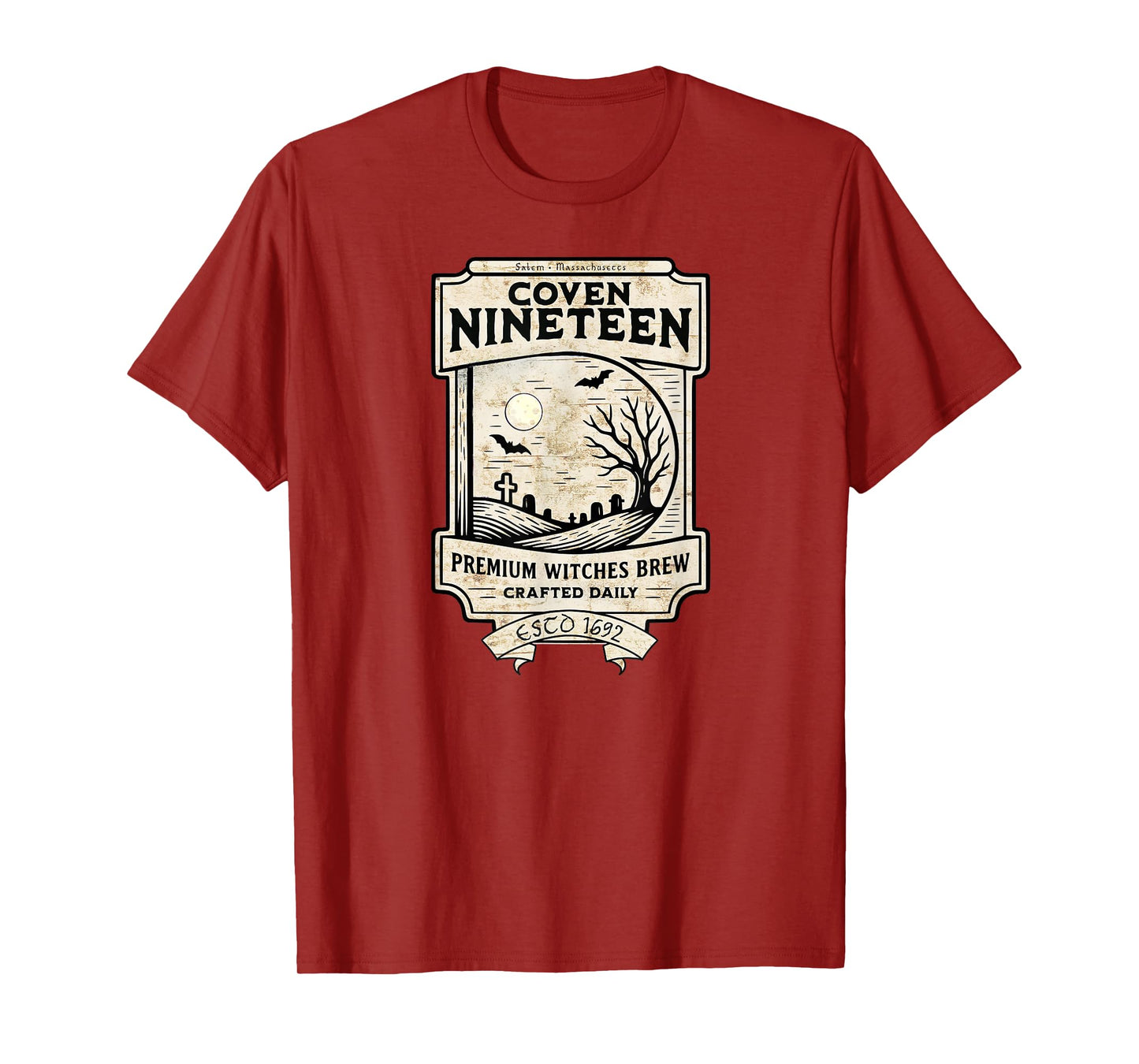 Halloween Witches' Brew Salem 1692 Women Men T-Shirt
