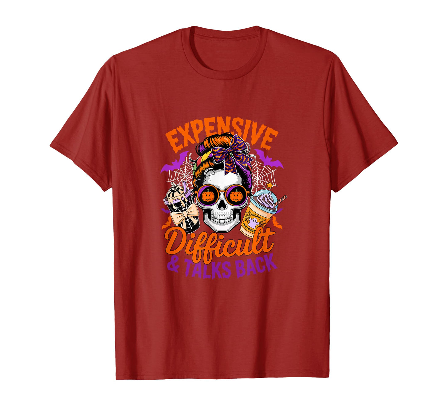 Expensive Difficult and Talks Back Halloween Skeleton Women T-Shirt