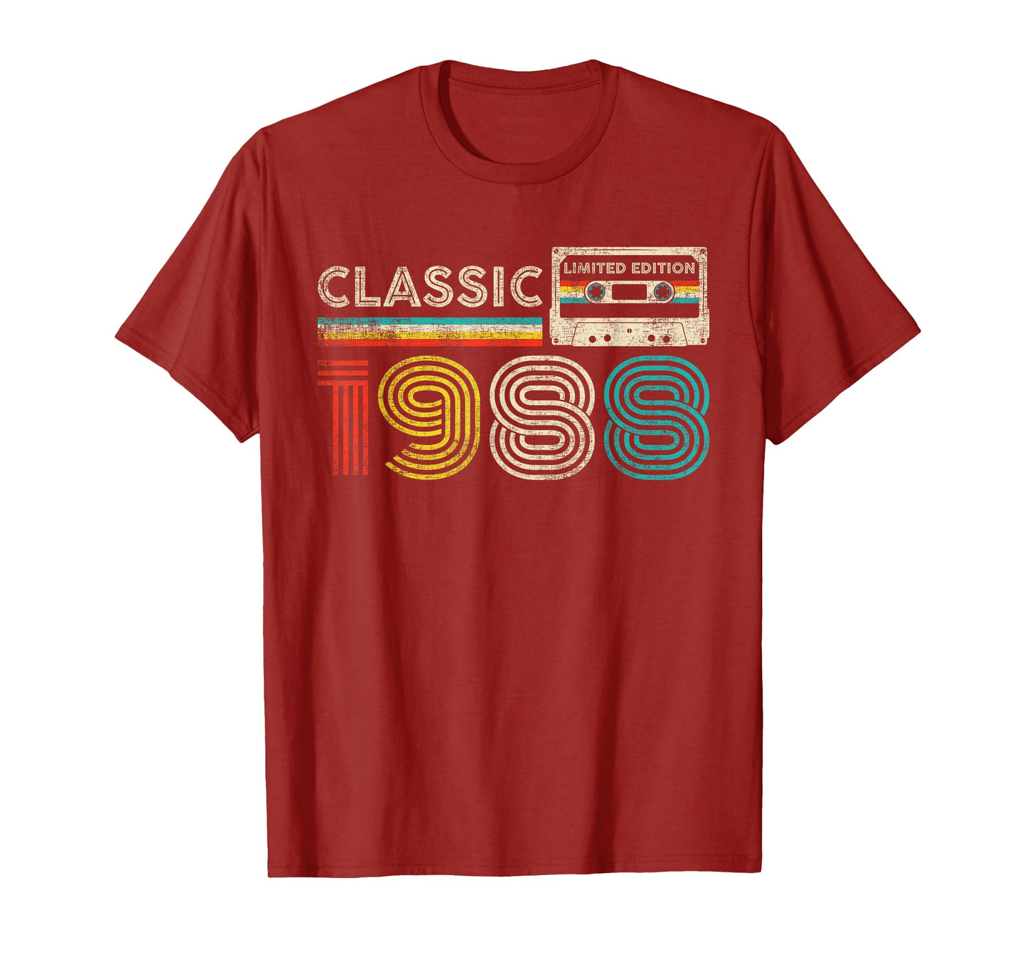 Classic 1988 Vintage 1988 Cassette Tape Men Women Birthday T-Shirt