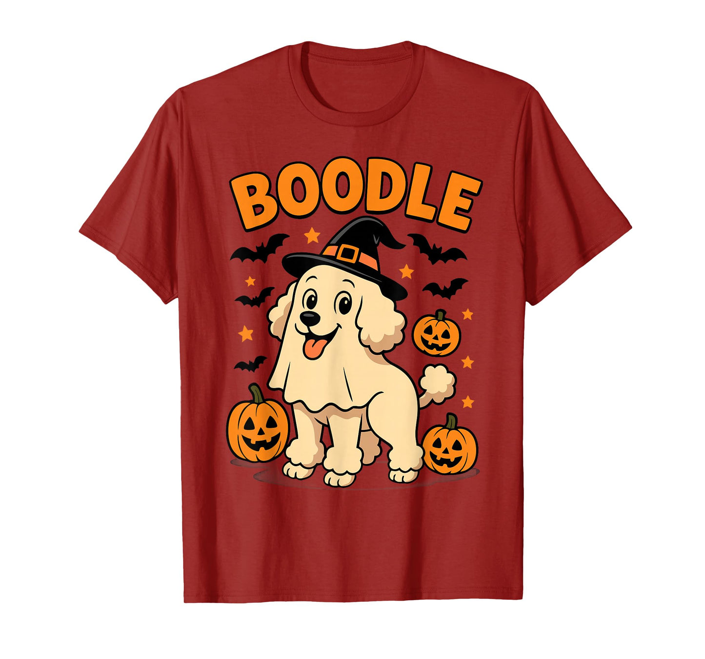 Funny Fall Poodle Dog Owner Halloween Fun Design T-Shirt