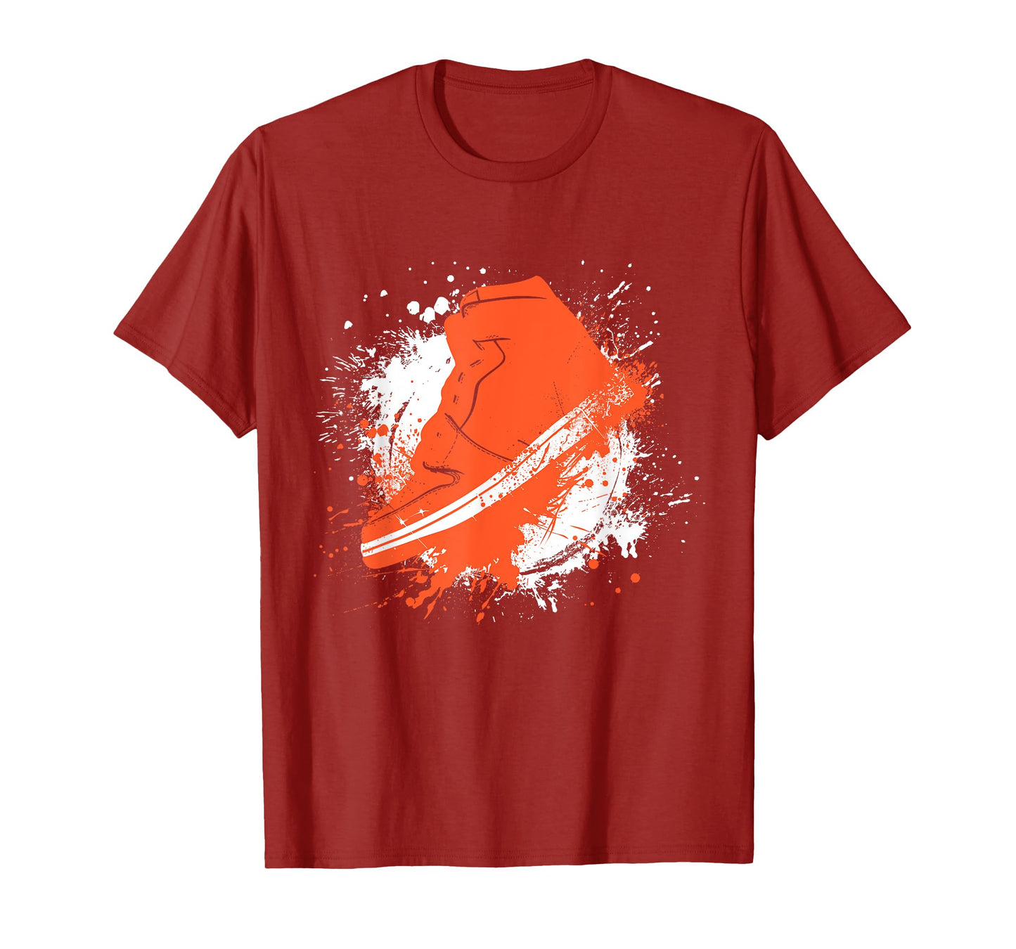 Army Green with Solar Orange Sneaker Graphic T-Shirt