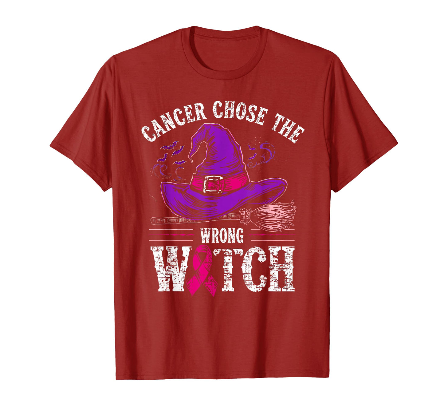 Cancer Chose The Wrong Witch Breast Cancer Awareness T-Shirt
