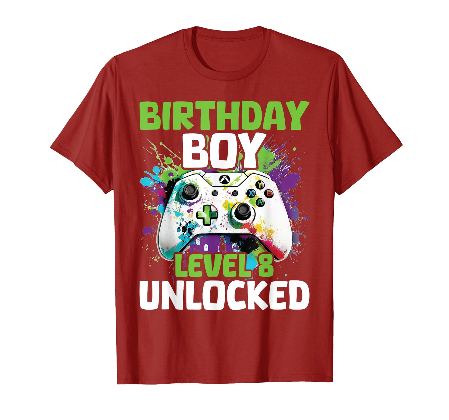 Level 8 Unlocked Video Game 8th Birthday Gamer Gift Boys T-Shirt