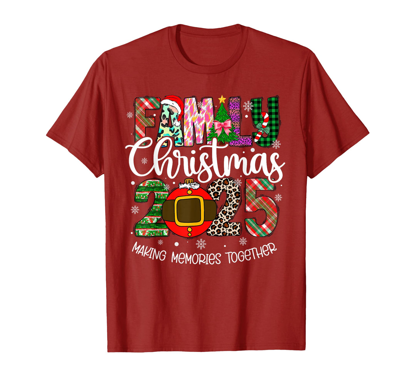 Family Christmas 2025 Making Memories Together Xmas Pajamas T-Shirt