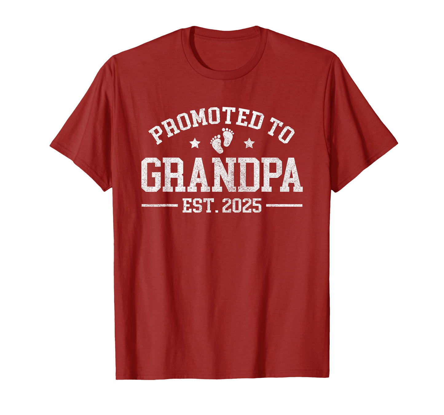 Promoted to Grandpa est. 2025 Grandparents Baby Announcement T-Shirt