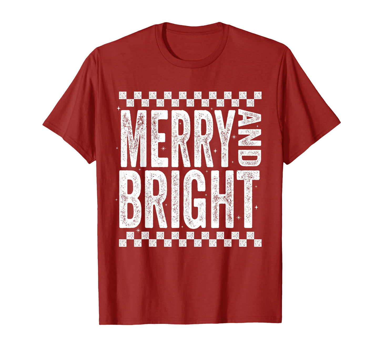 Coquette Merry & Bright Checkered Xmas Holiday Women Kids T-Shirt
