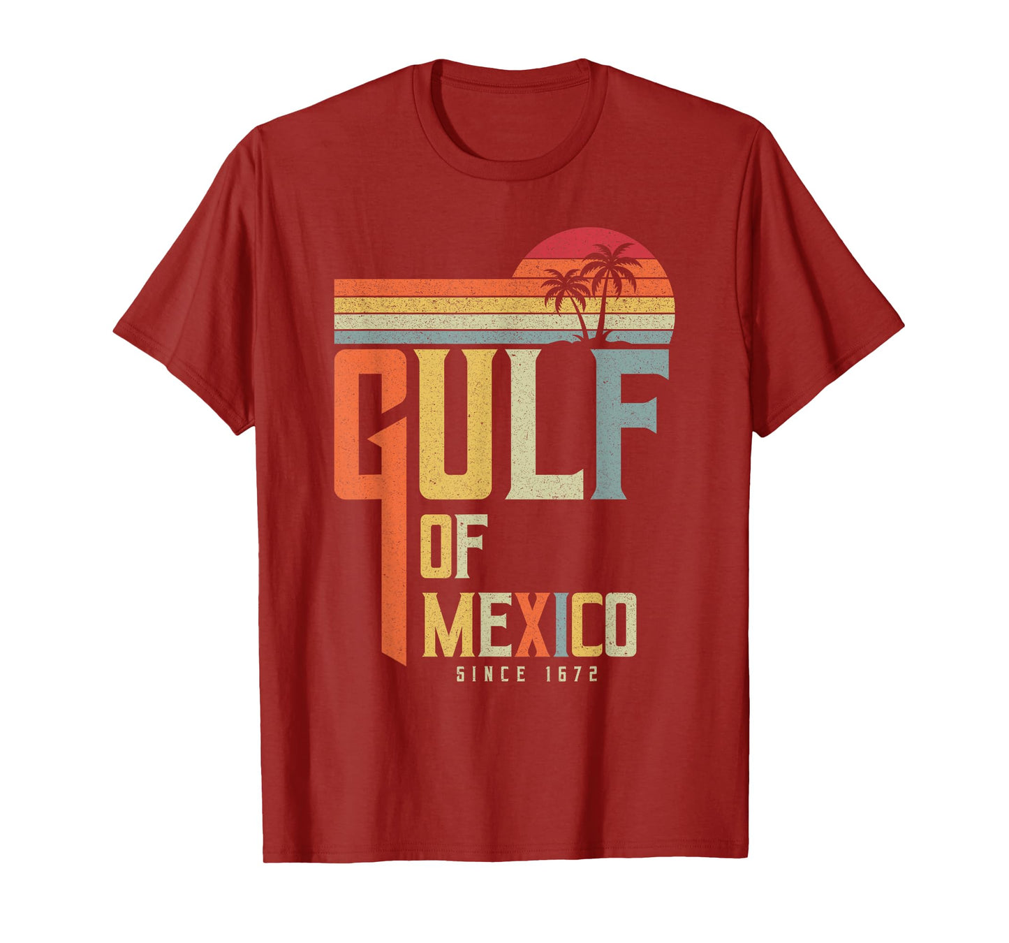 Gulf of Mexico Retro Vintage Beach Design T-Shirt