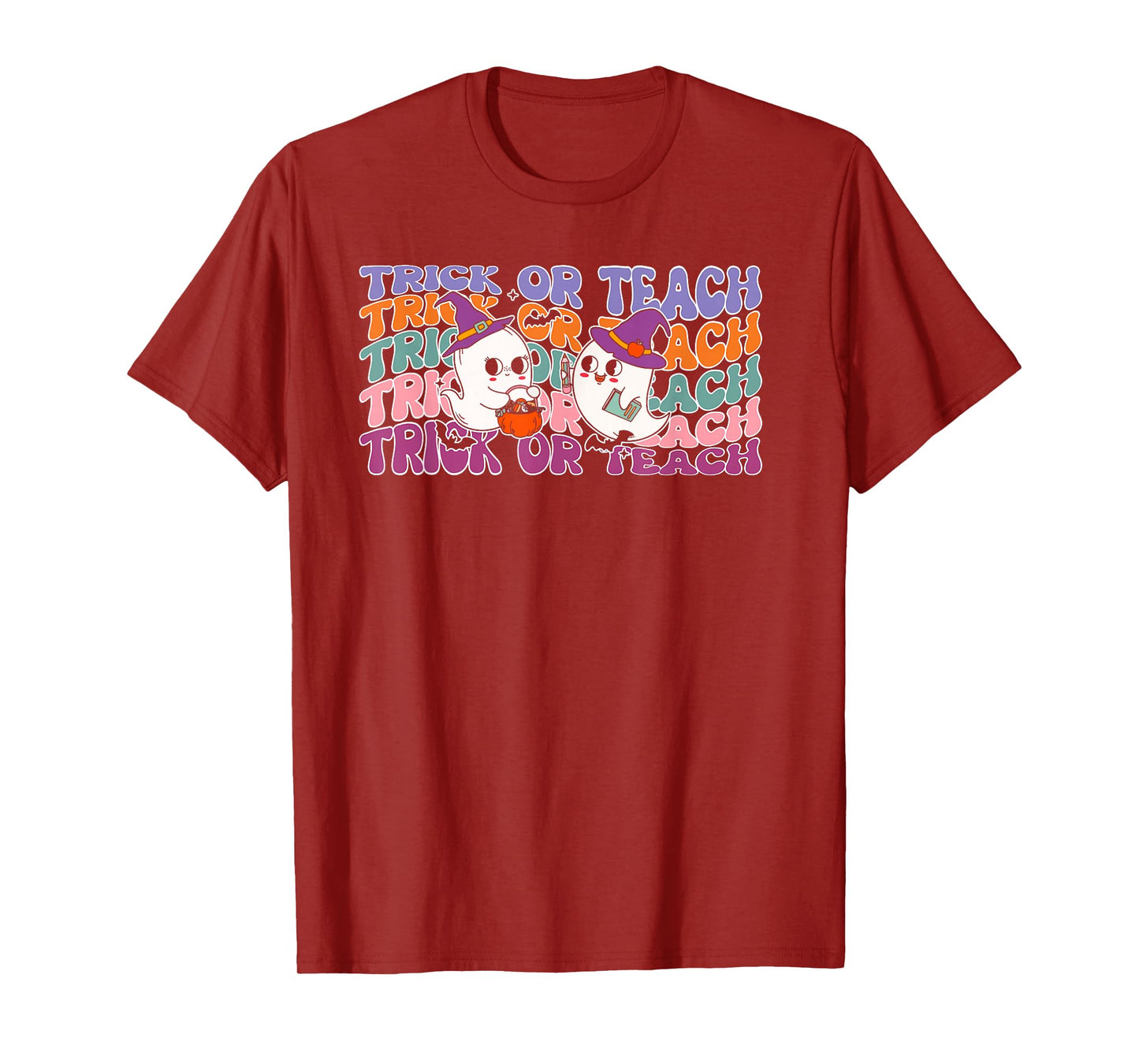 Trick or Teach Ghost Teacher Halloween T-Shirt