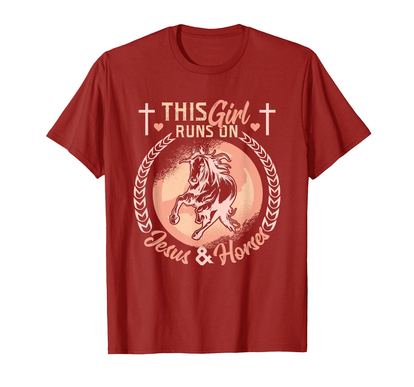 This Girl Runs On Jesus And Horses T-Shirt