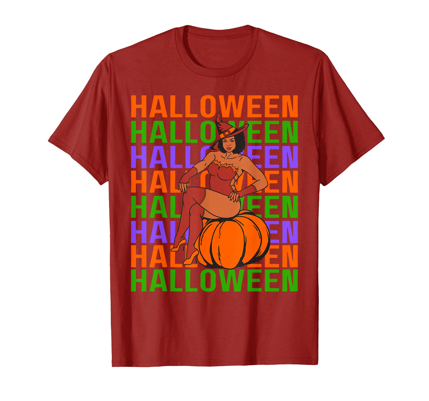 Funny Melanin Halloween Black Girl Magic Scary Blood Costume T-Shirt