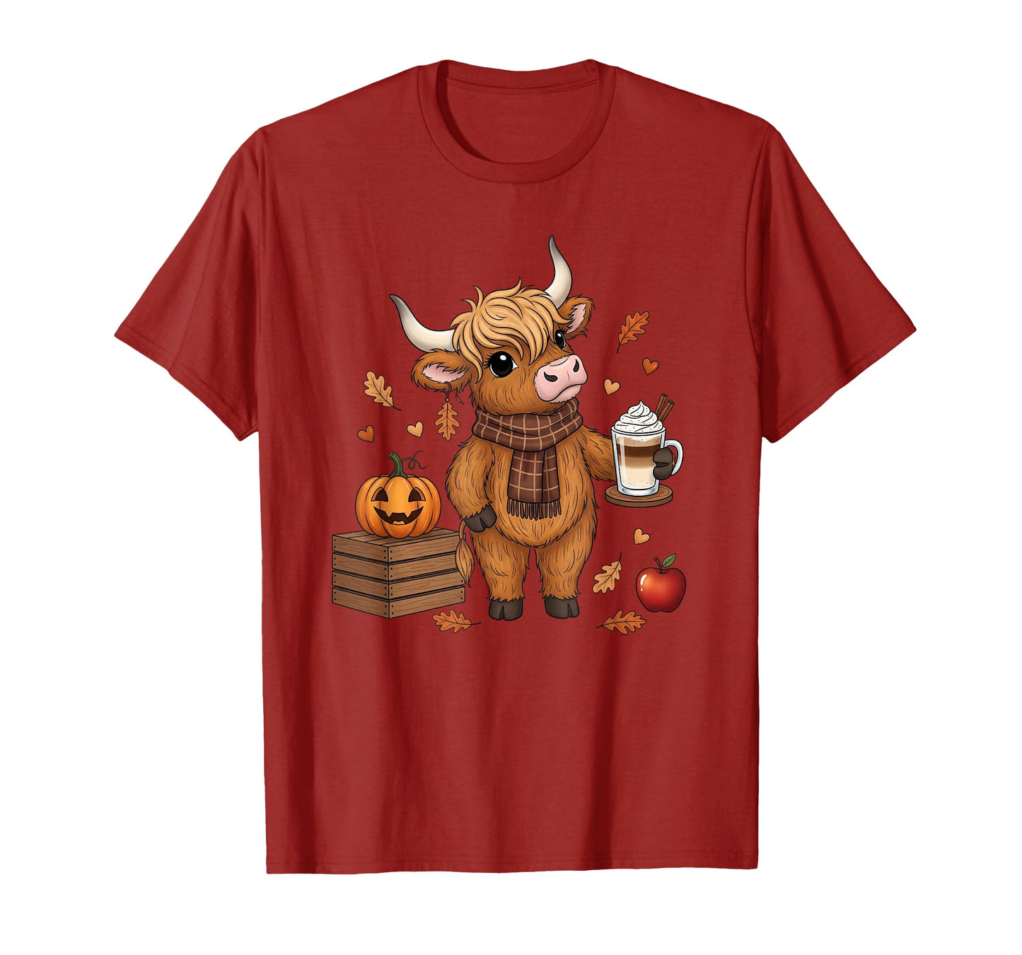 Funny Highland Cow Ghost Halloween Women Kids T-Shirt