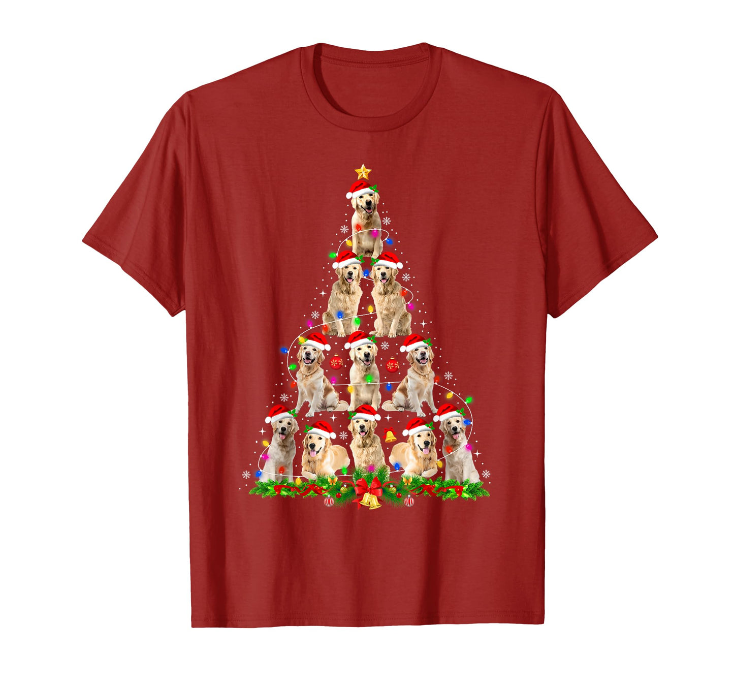 Labrador Retriever Dog Christmas Tree Funny Xmas Dog Lover T-Shirt