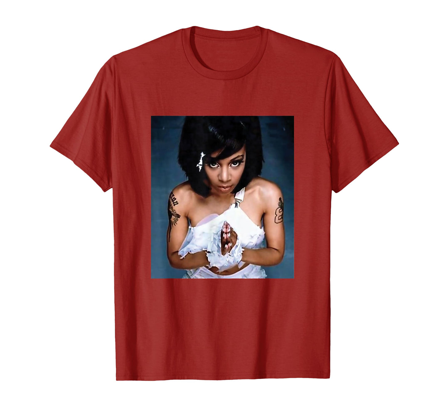 CROSS COLOURS Lisa Left Eye Lopes 1990's Vintage Legends T-Shirt - Black Unisex-Kids Retro Graphic Hip Hop Fans Vintage Enthusiasts Unisex T-Shirt