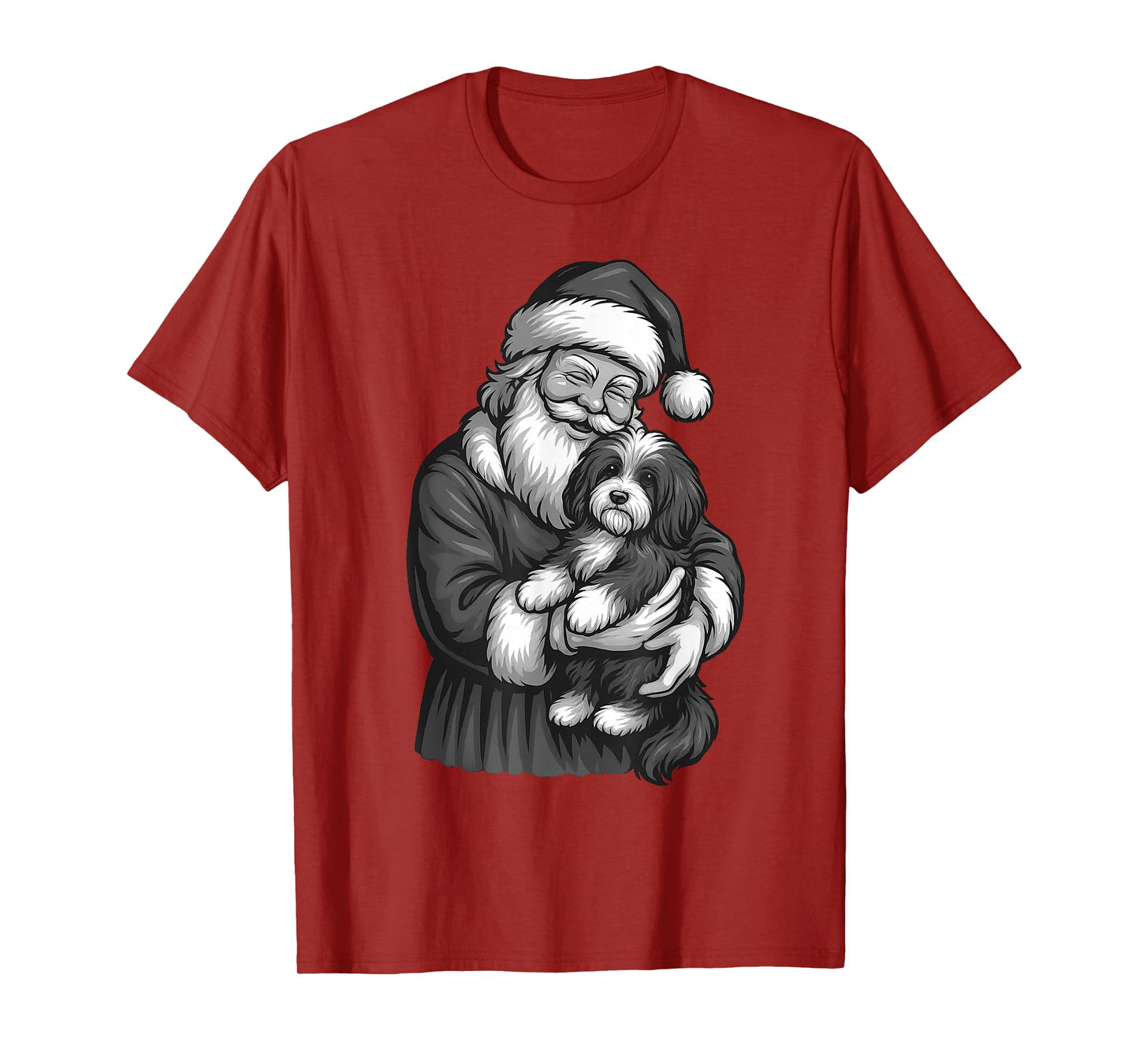 Havanese Dog Santa Claus Christmas Dog Lover T-Shirt