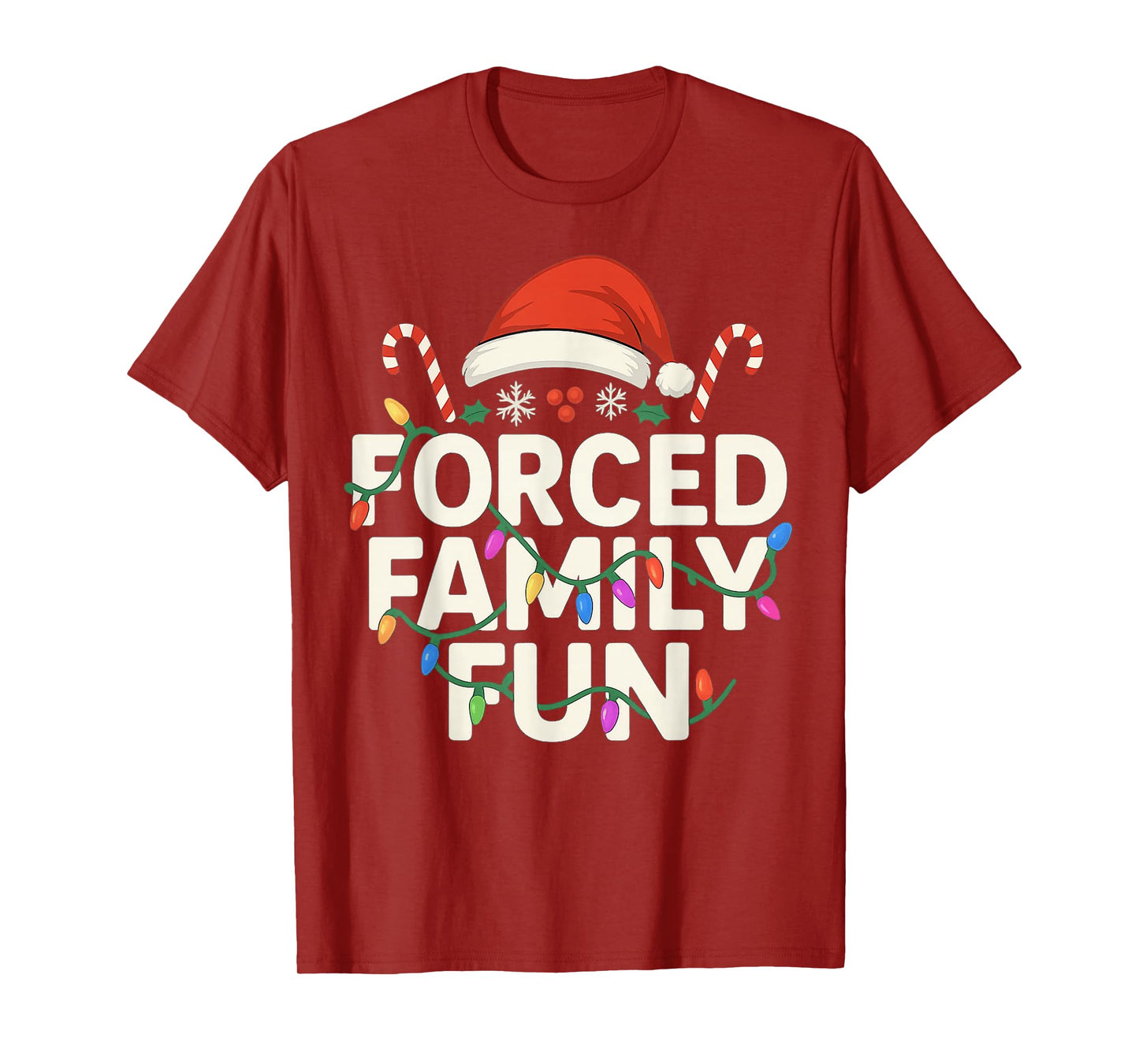 Forced Family Fun Christmas Matching Outfit for Holiday T-Shirt