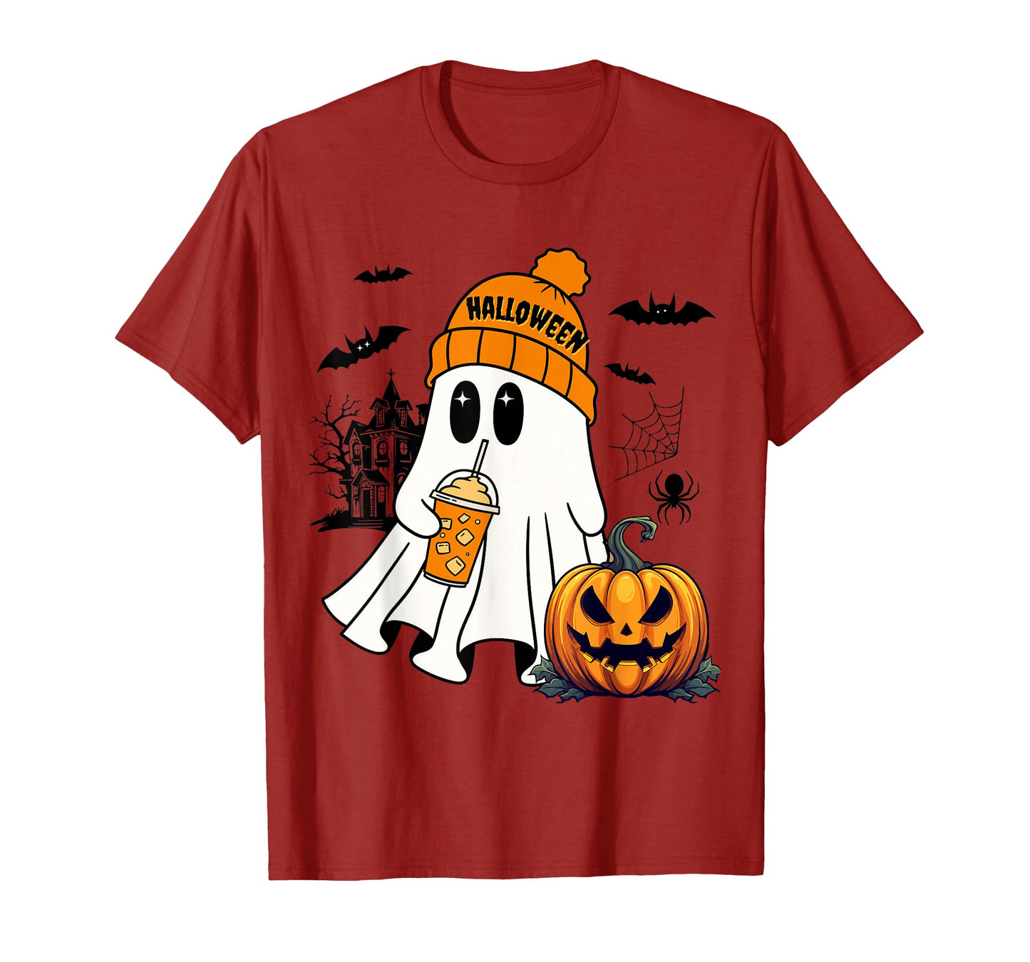 Pumpkin Halloween Witch Ghost T-Shirt