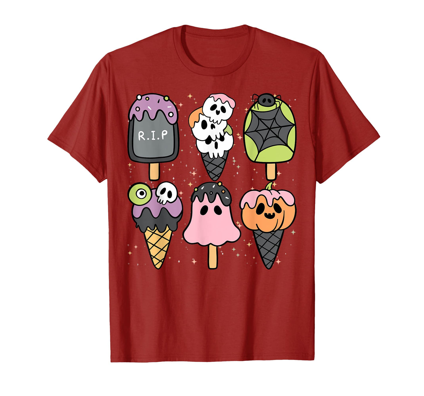 Horror Movie Summer Popsicle Halloween Ice Cream Summer-ween T-Shirt for Men Women Kids