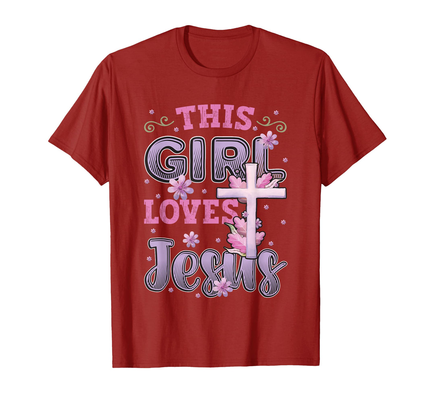 This Girl Loves Jesus Cute Christian Girl Jesus T-Shirt