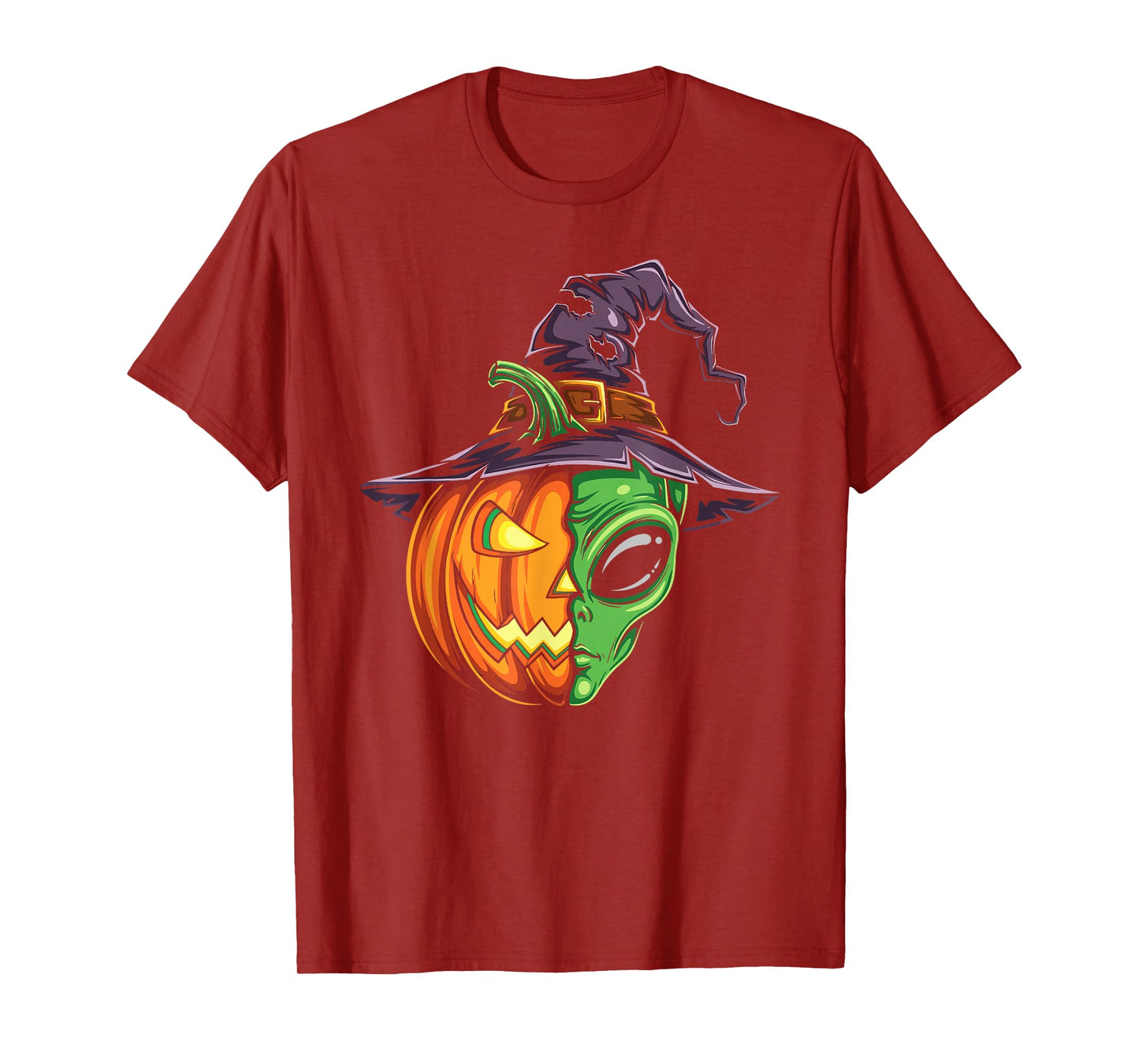 Alien Pumpkin Jack O Lantern Halloween Kids Mens Womens T-Shirt