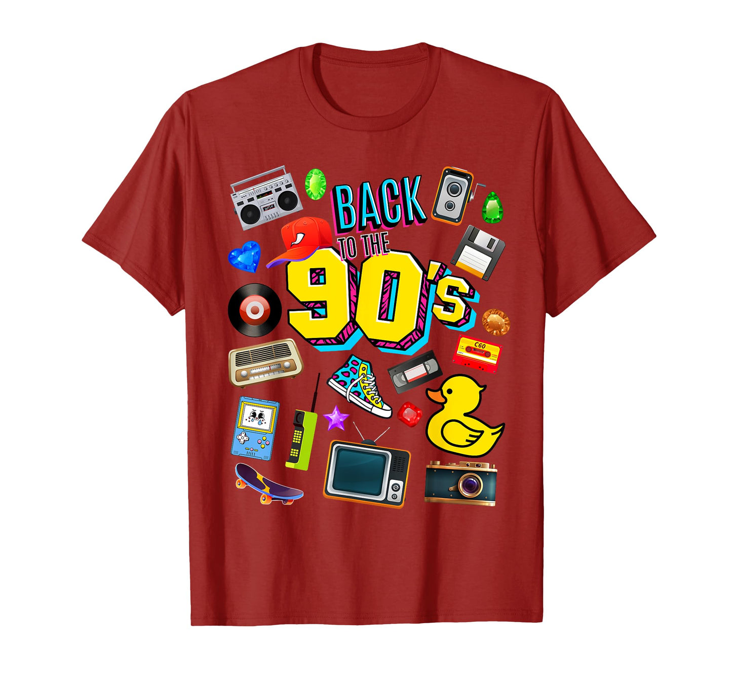 Men's Women's Kids Vintage Retro Back To 90's Graphic Design T-Shirt