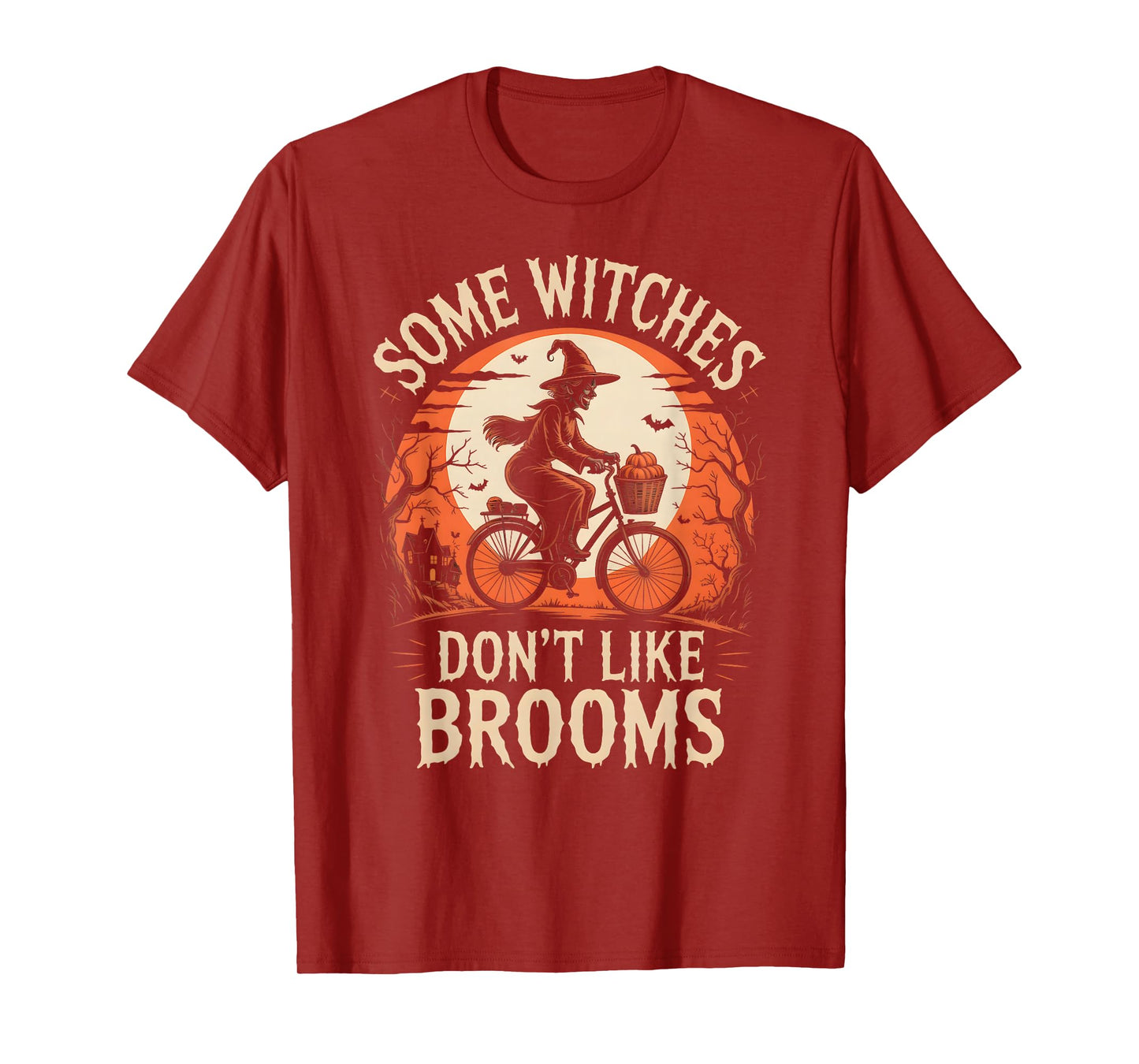 Witches Don't Like Brooms - Pedal Power Cycling Halloween T-Shirt