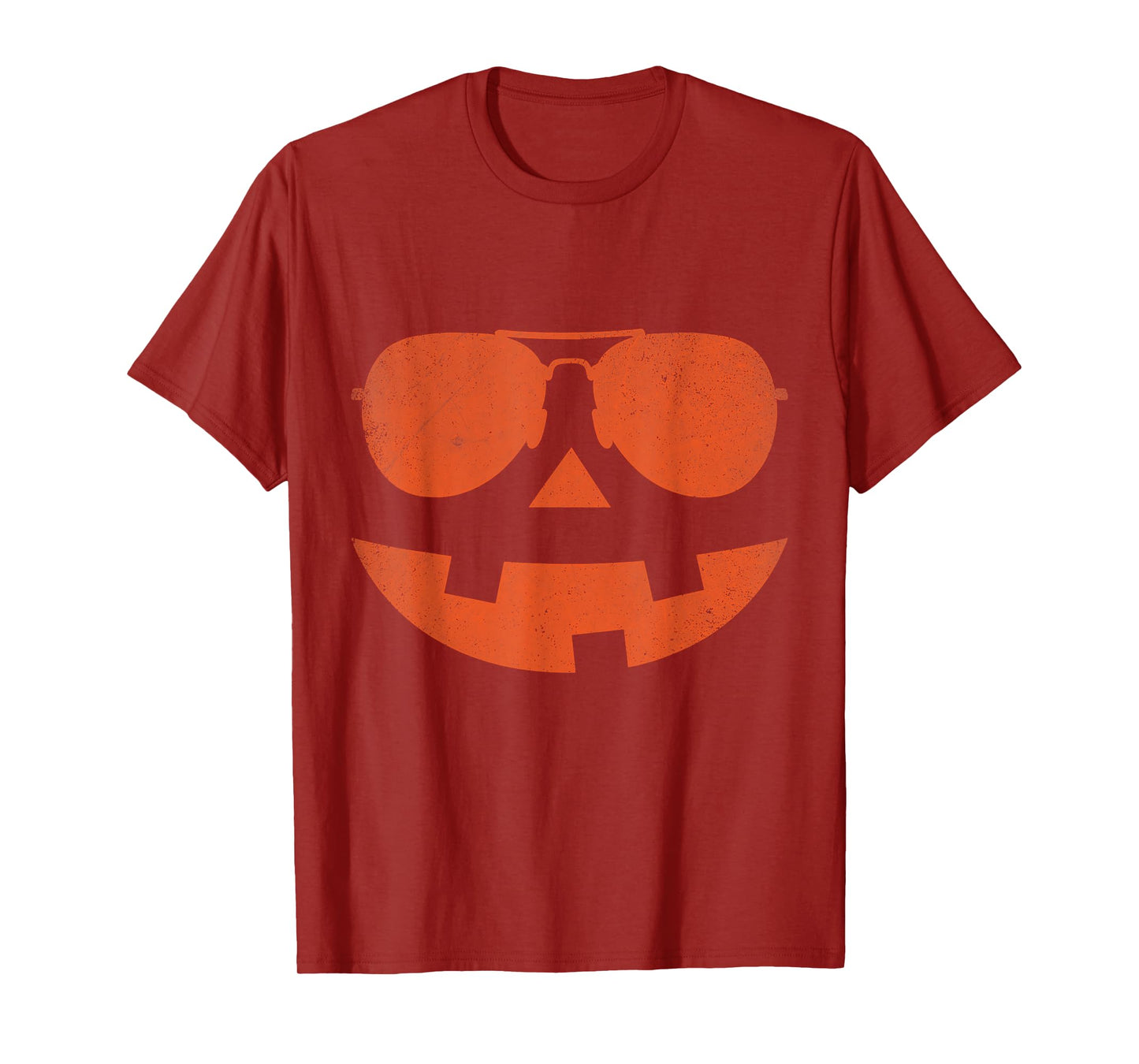 Jack O Lantern Sunglasses Pumpkin Face Halloween Costume T-Shirt