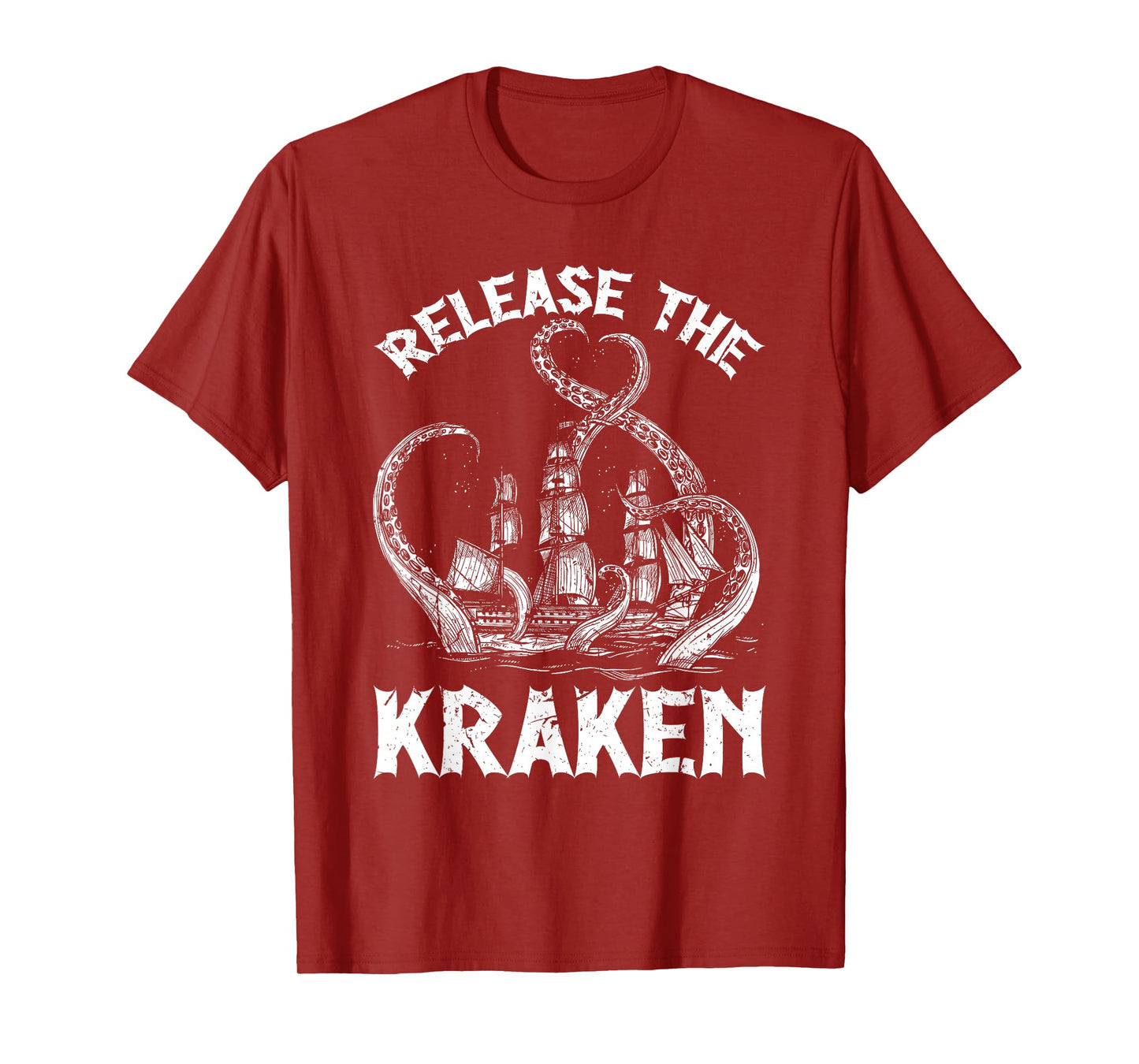 Funny Kraken Sea Monster Apparel Release The Kraken Octopus Sea Creature Unisex Adults & Kids T-Shirt Black Small