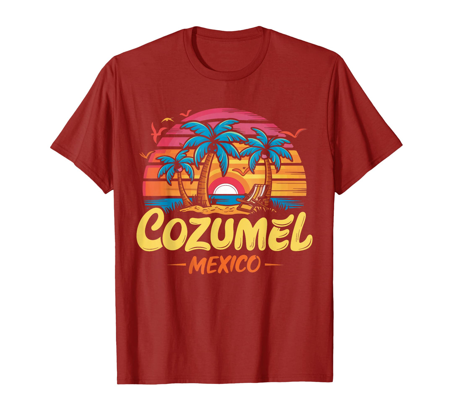 Cozumel Mexico Tropical Sunset beach Souvenir Vacation T-Shirt